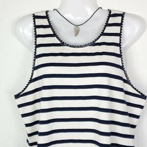 J.crew tank top Sz M navy and ivory striped cami